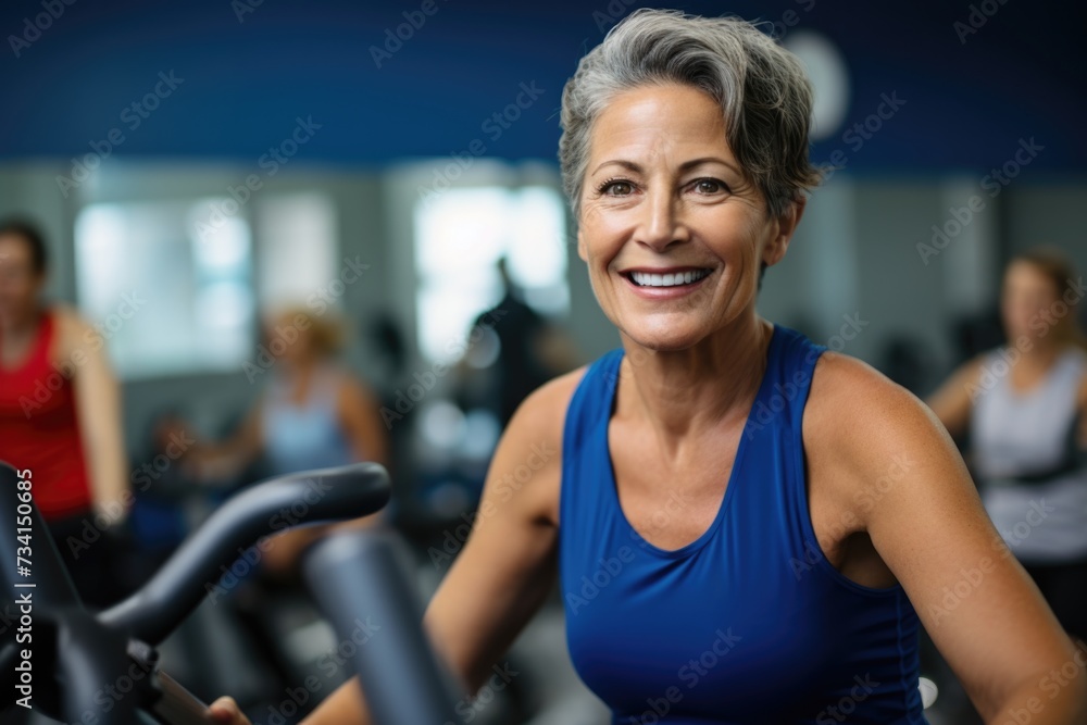 Fototapeta premium person doing exercise at gym. fitness concept