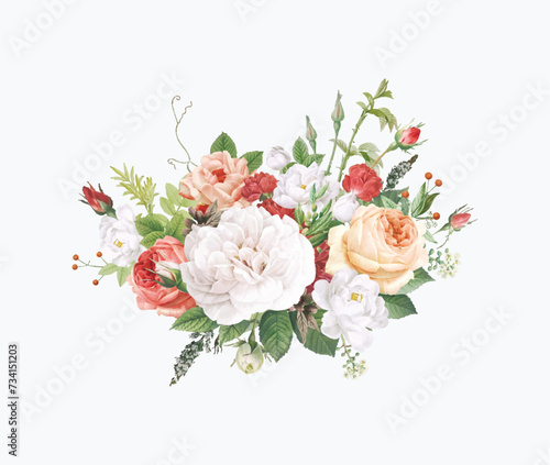 Floral design wedding invitation © calvinda
