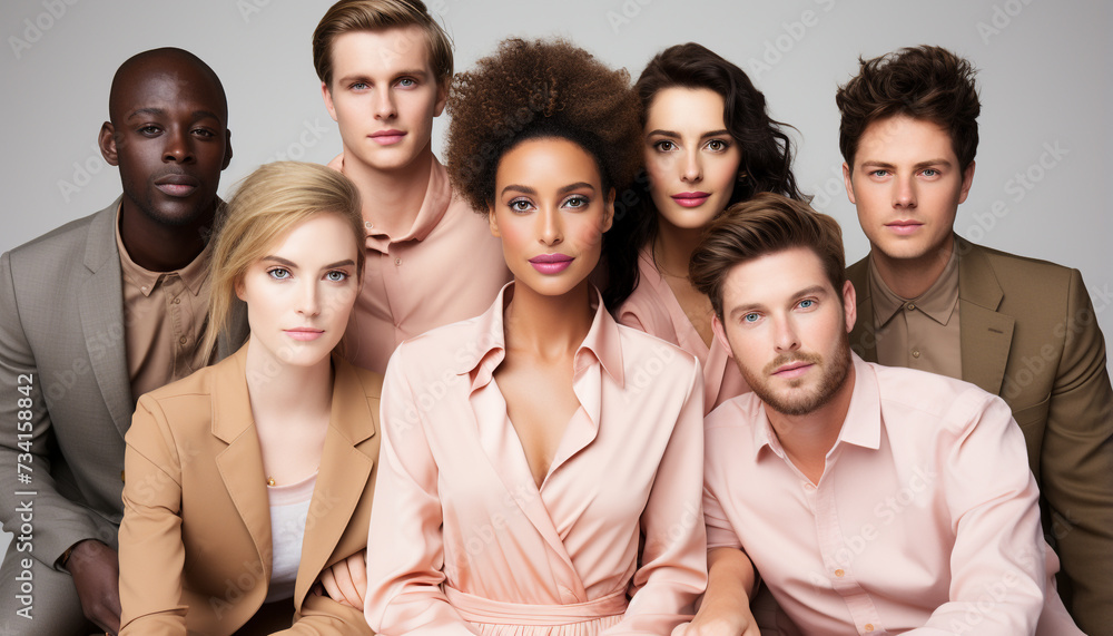 A successful multi ethnic business team looking confident and elegant generated by AI A successful multi ethnic business team looking confident and elegant generated by AI