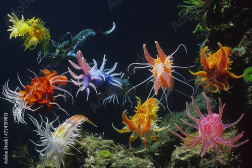 A vibrant ensemble of deep-sea amphioxus thriving in their undersea environment