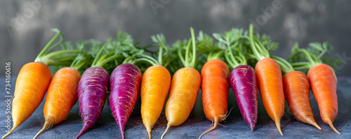 A bunch of Colorful Carrots photo