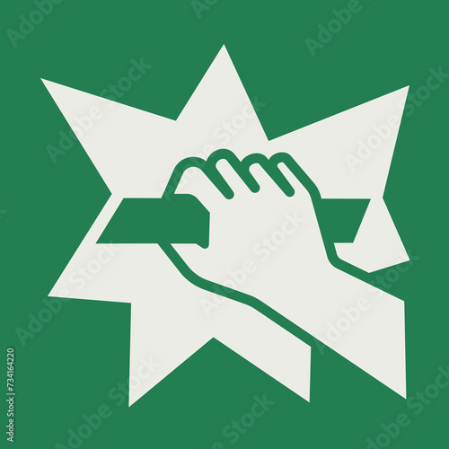 SAFETY CONDITION SIGN PICTOGRAM, BREAK TO GAIN ACCESS ISO 7010 – E008, SVG