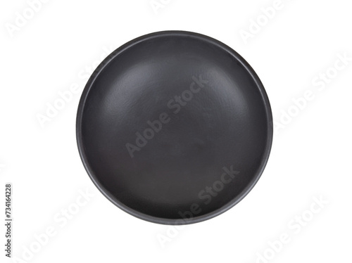 Empty black plate isolate