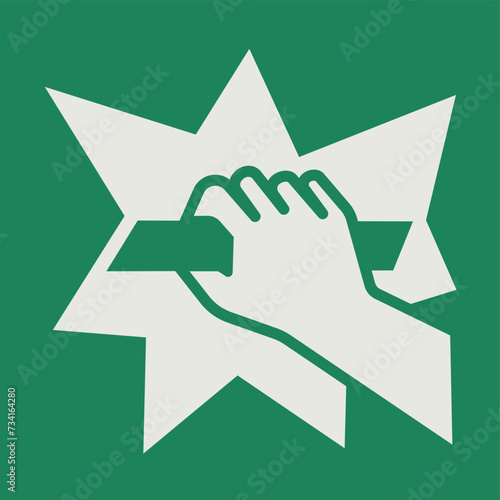 SAFETY CONDITION SIGN PICTOGRAM, BREAK TO GAIN ACCESS ISO 7010 – E008, VECTOR