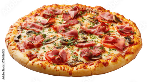 Queen Pizza on Transparent Background