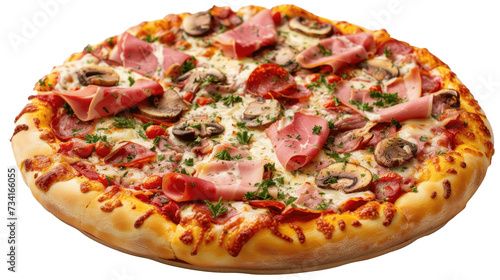 Queen Pizza on Transparent Background