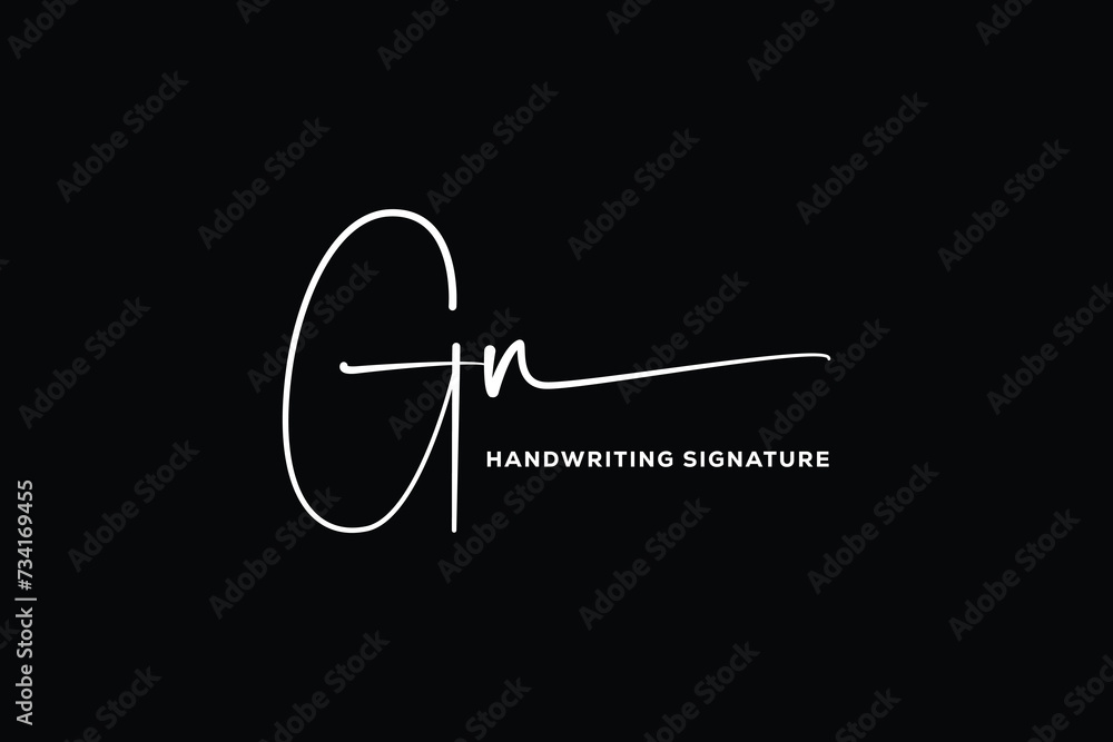 GN initials Handwriting signature logo. GN Hand drawn Calligraphy lettering Vector. GN letter real estate, beauty, photography letter logo design. GN initials Handwriting signature logo. GN Hand drawn Calligraphy lettering Vector. GN letter real estate, beauty, photography letter logo design.