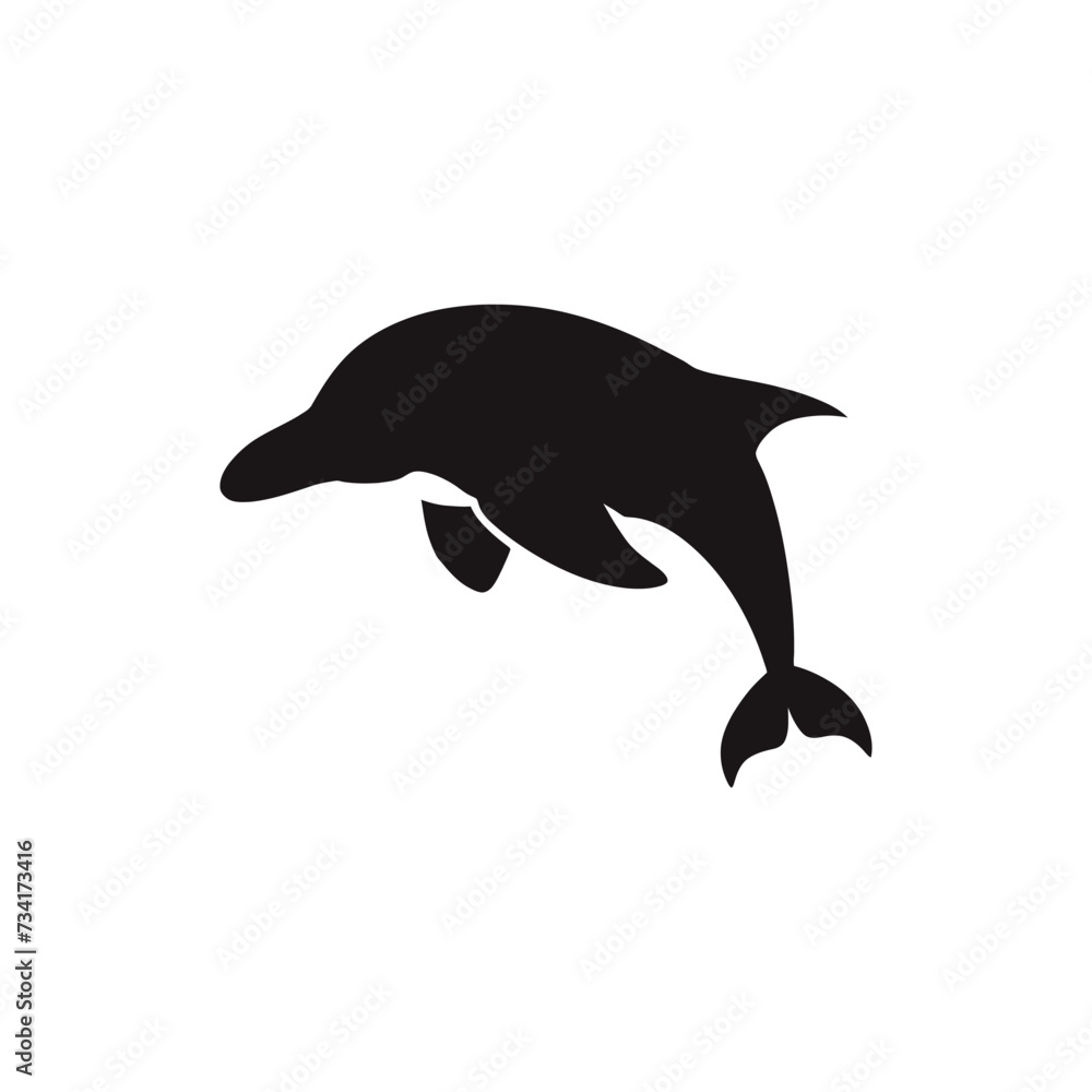 Fototapeta premium dolphin vector silhouette