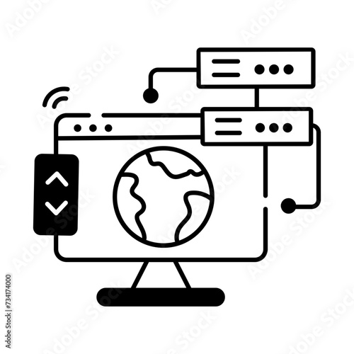 Linear Style Web Programming Icon