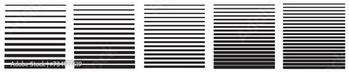 Halftone random horizontal straight parallel lines, stripes pattern and background. Lines vector illustrations. Streaks, strips, hatching and pinstripes element. Liny, lined, striped vector 