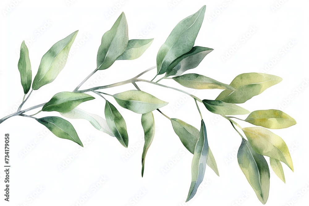 
watercolor floral arrangements with leaves, herbs. herbal illustration. Botanic composition for wedding, greeting card.
