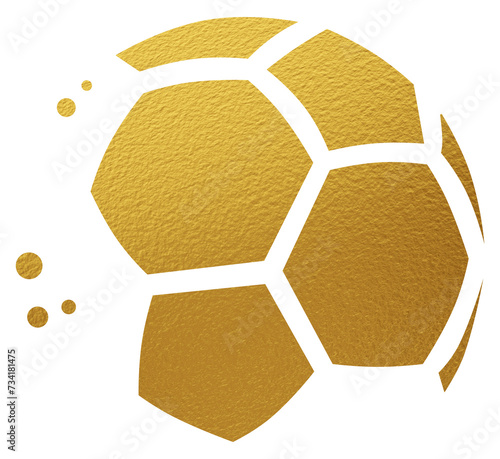 Golden football sport abstract icon