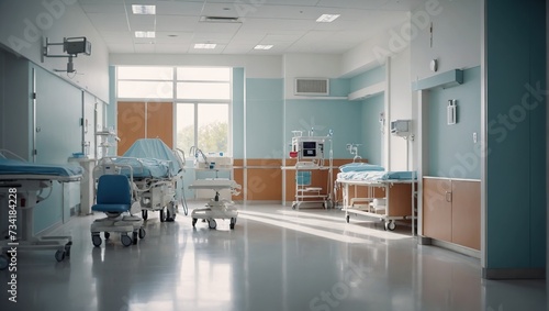 Abstract blurred hospital for children or pediatric health center for background medical blurred background, Creative Banner
