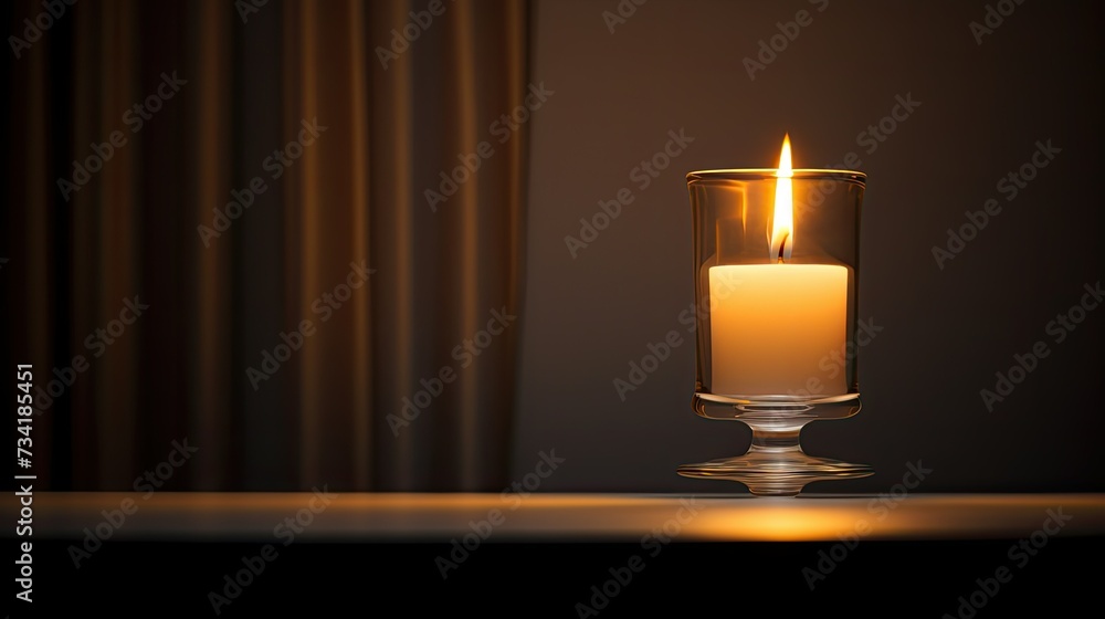 flame candle in holder flame candle in holder