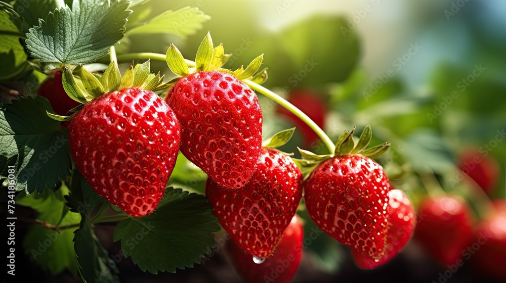 Strawberry in the garden Strawberry in the garden