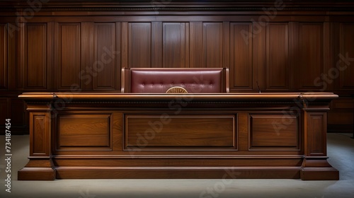 law empty judge bench