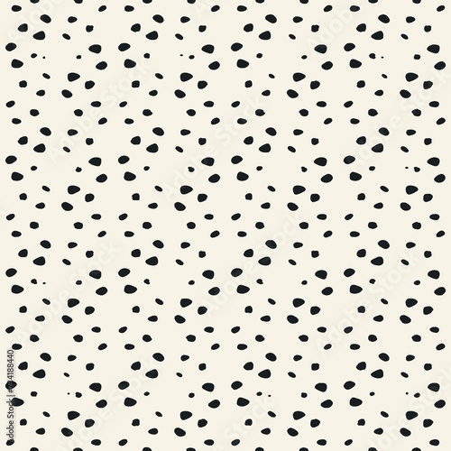 Monochrome Petal Dot Motif Textured Pattern