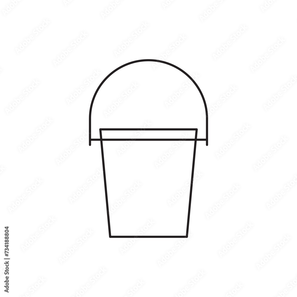Bucket vector icon. Bucket flat sign design. Bucket symbol pictogram. UX UI icon Bucket vector icon. Bucket flat sign design. Bucket symbol pictogram. UX UI icon