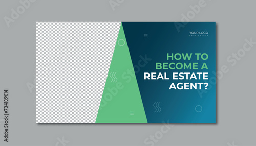 Business YouTube video thumbnail modern template design