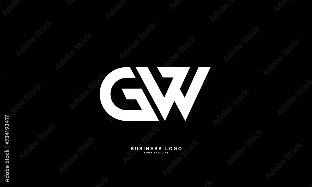 GW, WG, G, W, Abstract Letters Logo Monogram
