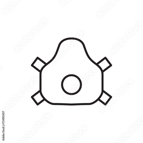 Dust mask icon. Breath mask vector icon. Construction mask flat sign design. Engineer mask symbol pictogram. UX UI icon