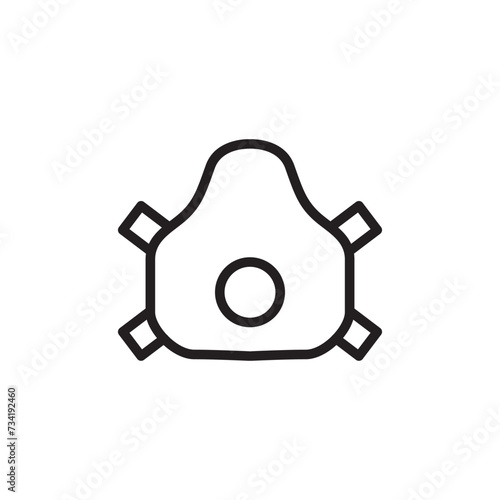 Dust mask icon. Breath mask vector icon. Construction mask flat sign design. Engineer mask symbol pictogram. UX UI icon