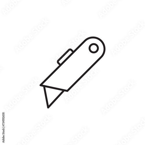 Cutter vector icon. Cutter flat sign design. Cutter knife symbol pictogram. UX UI icon