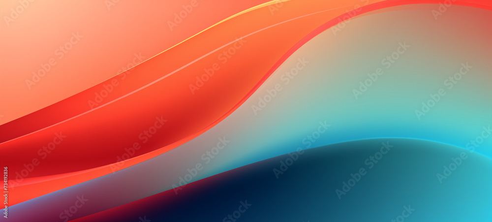 Fototapeta premium Gradient background light orange and teal