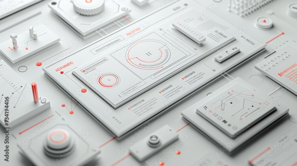 A modern and stylish user interface (UI) design, seamlessly merging ...