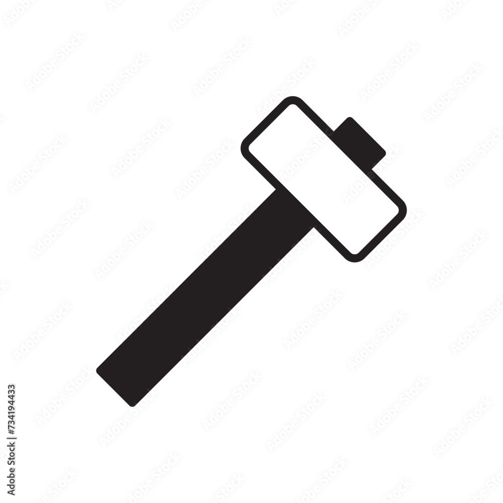 Hammer vector icon. Hammer instrument flat sign design. Hammer symbol pictogram. UX UI icon Hammer vector icon. Hammer instrument flat sign design. Hammer symbol pictogram. UX UI icon