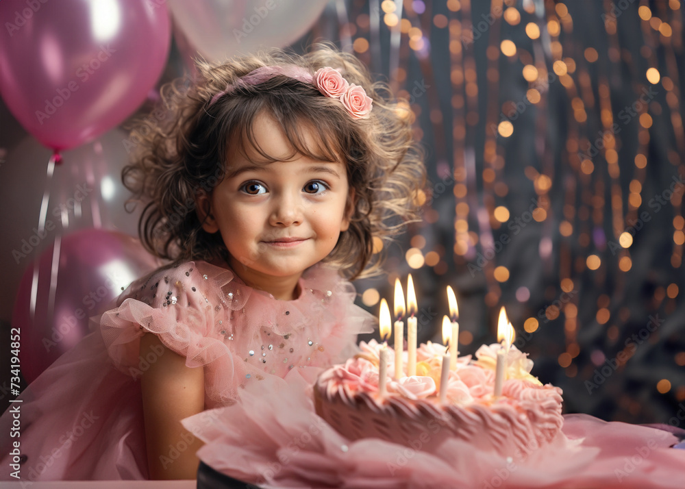 little girl blowing out burning candles on her birthday cake little girl blowing out burning candles on her birthday cake
