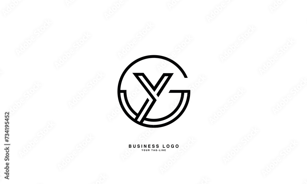 GY, YG, G, Y, Abstract Letters Logo Monogram GY, YG, G, Y, Abstract Letters Logo Monogram