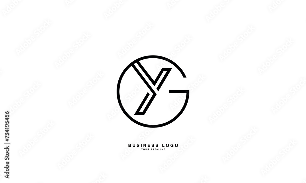 GY, YG, G, Y, Abstract Letters Logo Monogram GY, YG, G, Y, Abstract Letters Logo Monogram