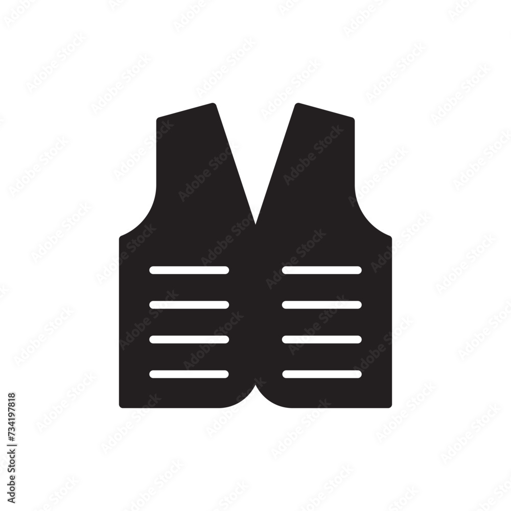 Safety vest icon. Construction vest flat sign design. Vest symbol pictogram. UX UI icon Safety vest icon. Construction vest flat sign design. Vest symbol pictogram. UX UI icon