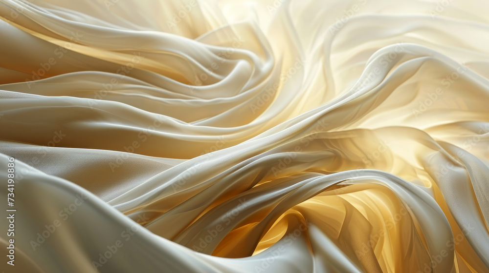 Luxurious wavy fabric satin silk background. Abstract background of ...