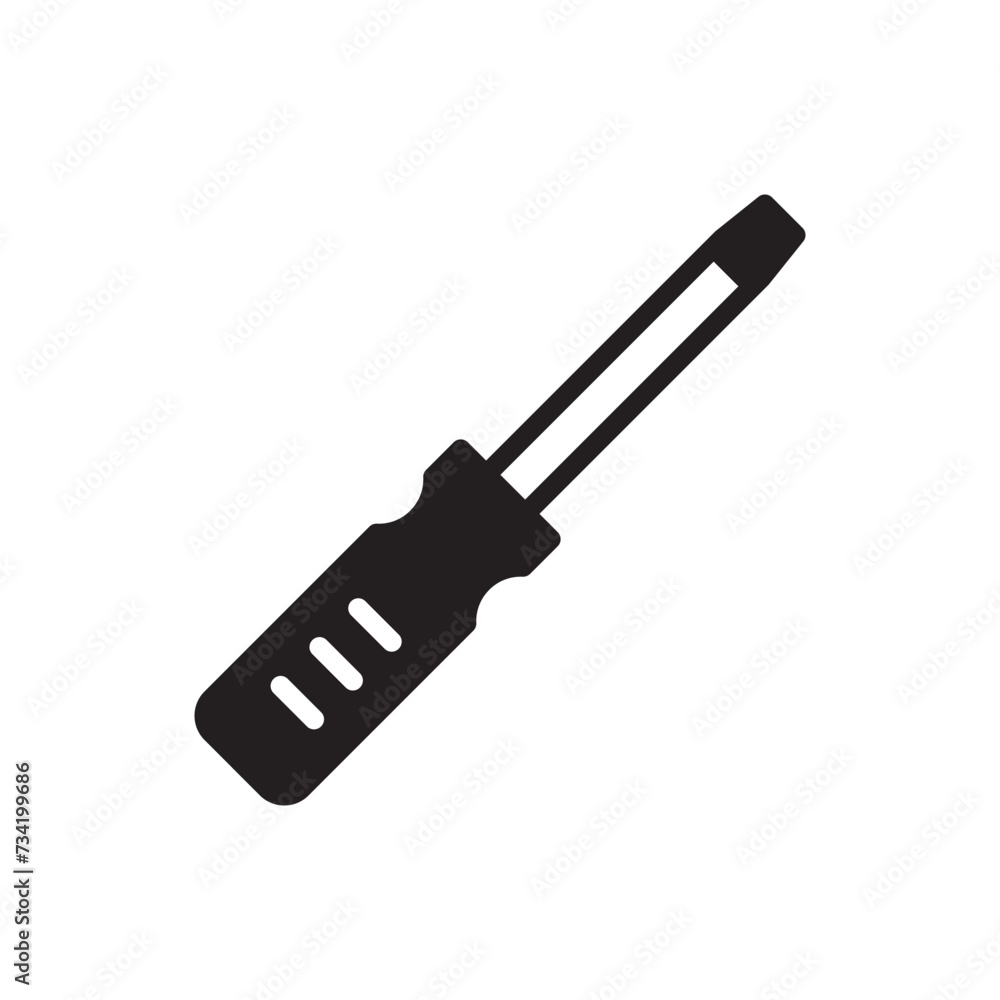 Screwdriver vector icon. Turn-screw tool flat sign design. Screwdriver flat symbol pictogram. UX UI icon Screwdriver vector icon. Turn-screw tool flat sign design. Screwdriver flat symbol pictogram. UX UI icon