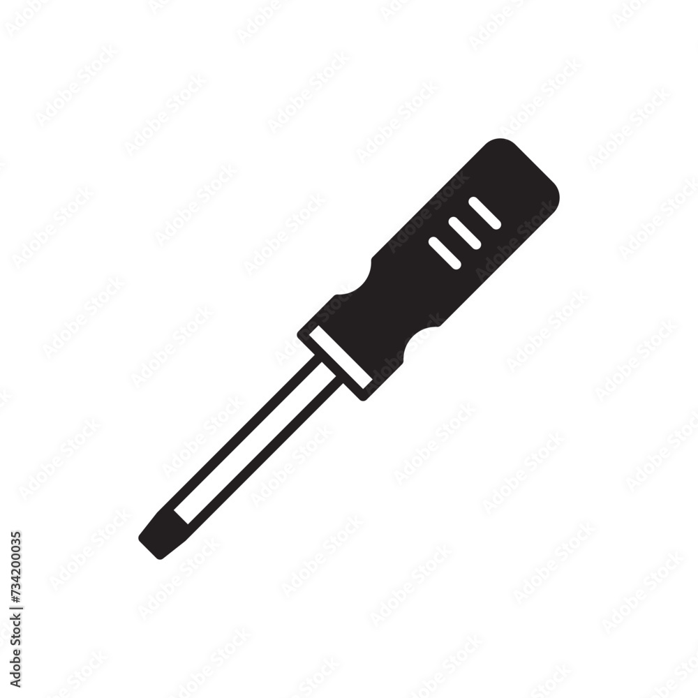 Screwdriver vector icon. Turn-screw tool flat sign design. Screwdriver flat symbol pictogram. UX UI icon Screwdriver vector icon. Turn-screw tool flat sign design. Screwdriver flat symbol pictogram. UX UI icon