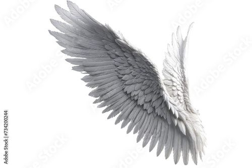 photorealistic angel wings on a transparent background