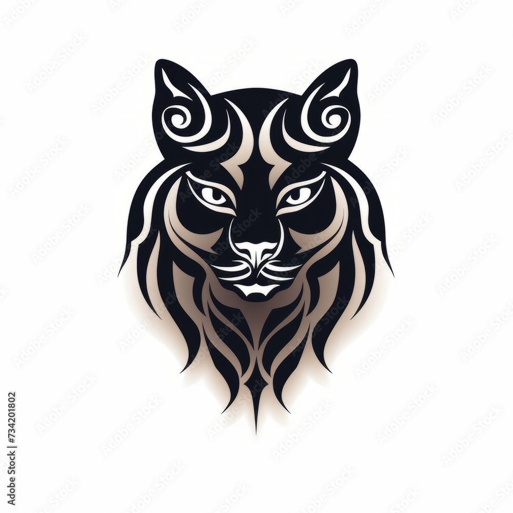Cat Tribal Vector Monochrome Silhouette Illustration Isolated on White Background - Tattoo - Clipart - Logo - Graphic Design Element Cat Tribal Vector Monochrome Silhouette Illustration Isolated on White Background - Tattoo - Clipart - Logo - Graphic Design Element