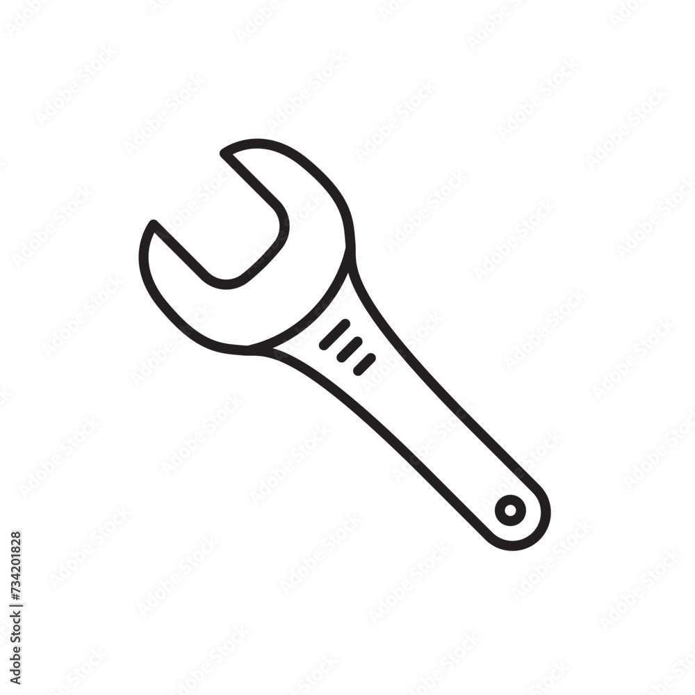 Wrench spanner vector icon. Spanner flat sign design. Repair tool icon. Engineer work tools symbol. Mechanic tools sign. Toolkit icon. Isolated tool symbol pictogram. UX UI icon Wrench spanner vector icon. Spanner flat sign design. Repair tool icon. Engineer work tools symbol. Mechanic tools sign. Toolkit icon. Isolated tool symbol pictogram. UX UI icon
