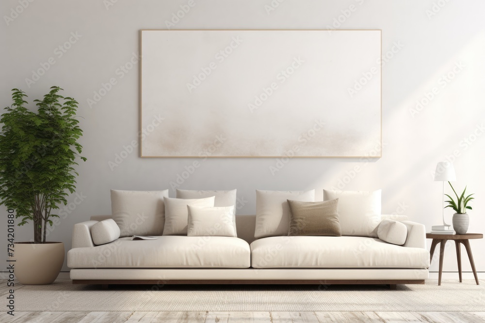 Modern Minimal clean clear contemporary living room, Modern Minimal clean clear contemporary living room home interior design daylight background beige white sofa couch in living room, Ai generated Modern Minimal clean clear contemporary living room, Modern Minimal clean clear contemporary living room home interior design daylight background beige white sofa couch in living room, Ai generated