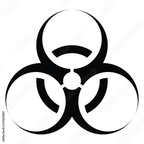 Biological hazard sign. Biohazard warning symbol. Substance. Concept of epidemic virus and quarantine for public health to protect from infections and outbreaks. Vector icon.