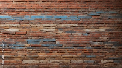 orange brick wall in background for design with copy space.