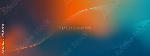 Abstract gradient background with flowing wave lines. Dynamic wavy. Smooth curve lines design. Modern trendy gradient texture. Suit for poster, banner, brochure, backdrop, cover, card, flyer, website