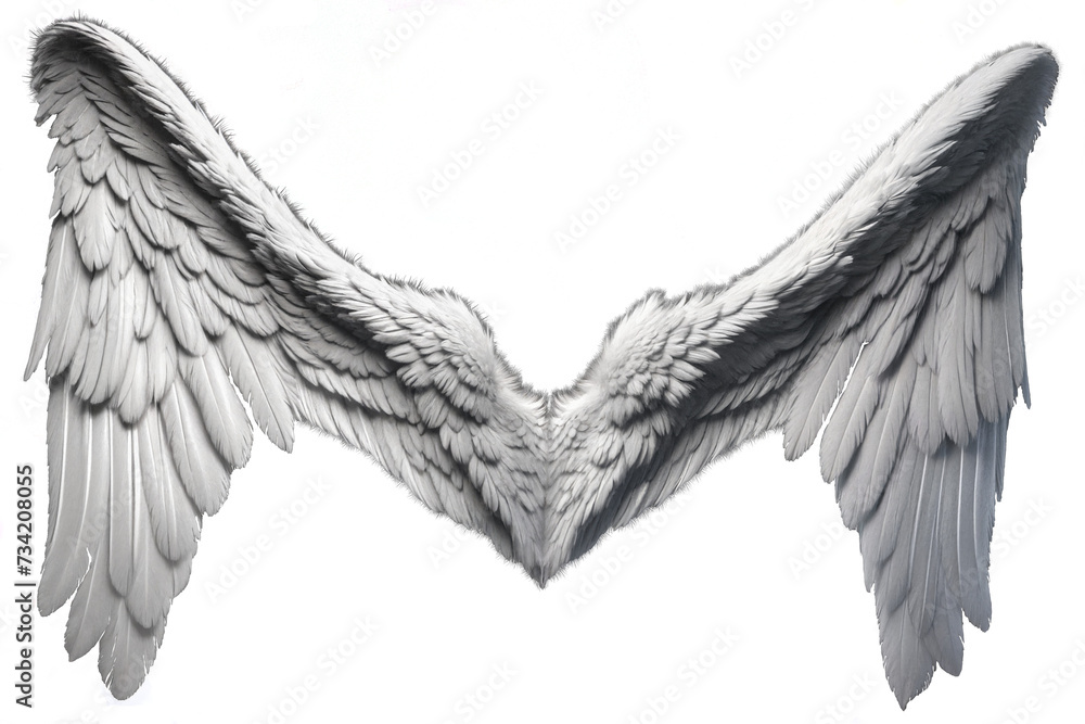 Obraz premium photorealistic angel wings on a transparent background