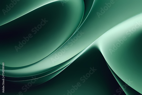 Luxury Green Background. Abstract Green Waves. Abstract background with wavy lines and dots. Modern abstract background for design. Vector illustration for brochure, flyer