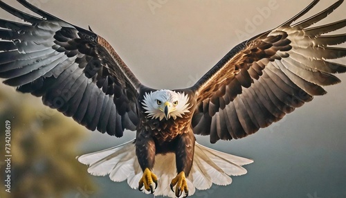 eagle in flight hd 8k wallpaper stock photographic image