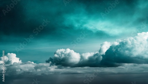 dark teal cloudy sky night skies with clouds gloomy background banner