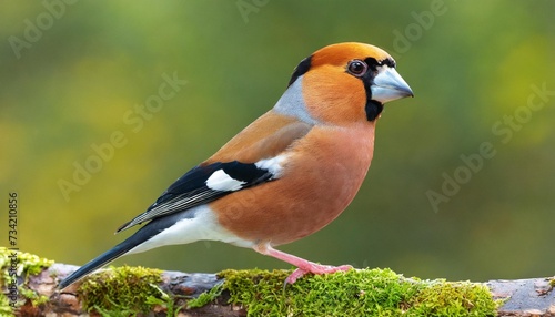 Photographie male of hawfinch coccothraustes coccothraustes png isolated on transparent backg