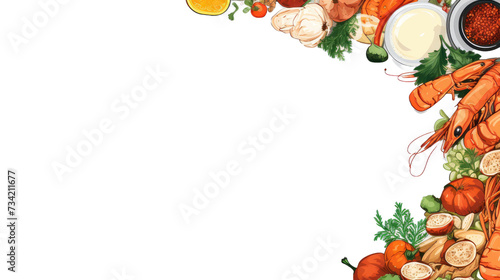 background frame of vegetables